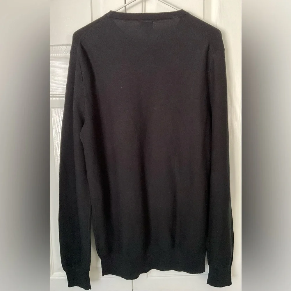 J. Crew Cotton Crewneck Sweater in Garter Stitch Black Size MT NWOT, Preppy - Picture 4 of 14
